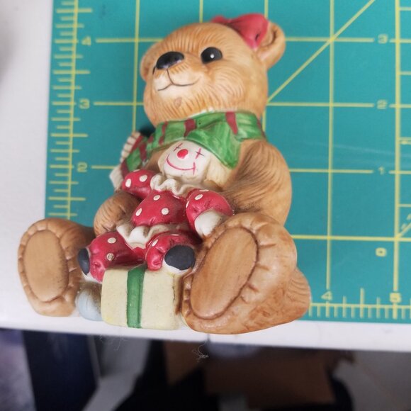 Teddy Bear Christmas Figures Taiwan #5251 1980s HOMCO porcelain pair - Picture 13 of 13